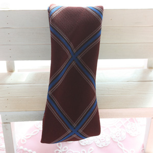 체크고무줄머리띠