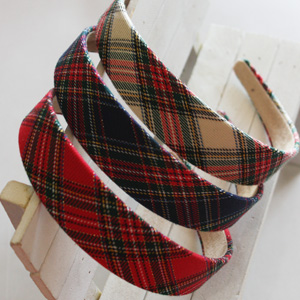 기본체크머리띠