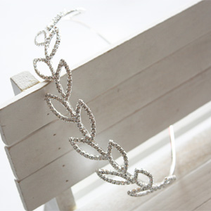 월계수큐빅머리띠