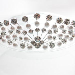 활짝핀왕관머리띠