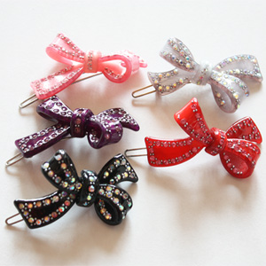 큐빅작은리본핀