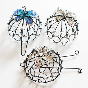 큐빅나비꽃망핀