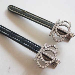 큐빅왕관헤어핀