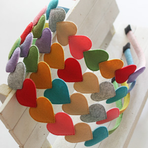 알록하트머리띠