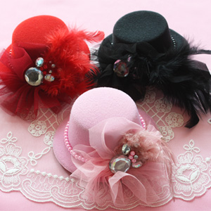 망사모자집게핀