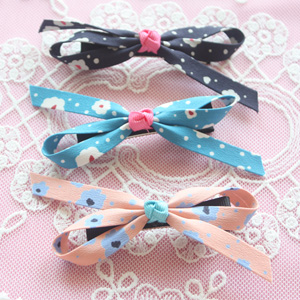 플라워리본집게핀