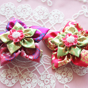 한복플라워집게핀