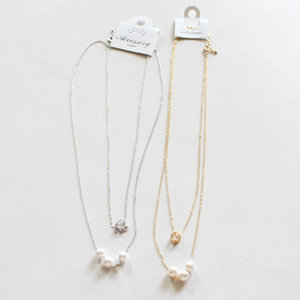 체인두줄목걸이