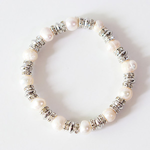 큐빅진주팔찌